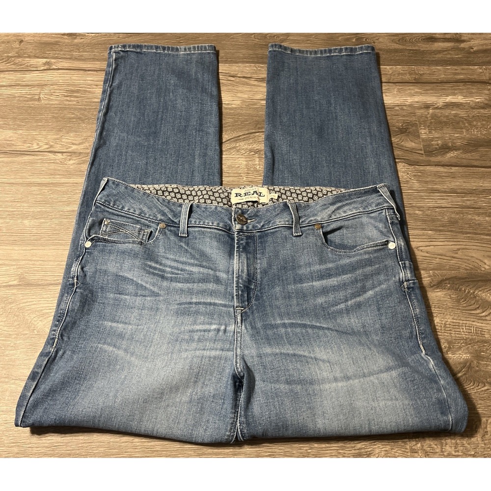 Ariat Women's R.E.A.L. Perfect Rise Clover Straight Jeans Size 22WL (42x35) - Picture 2 of 11
